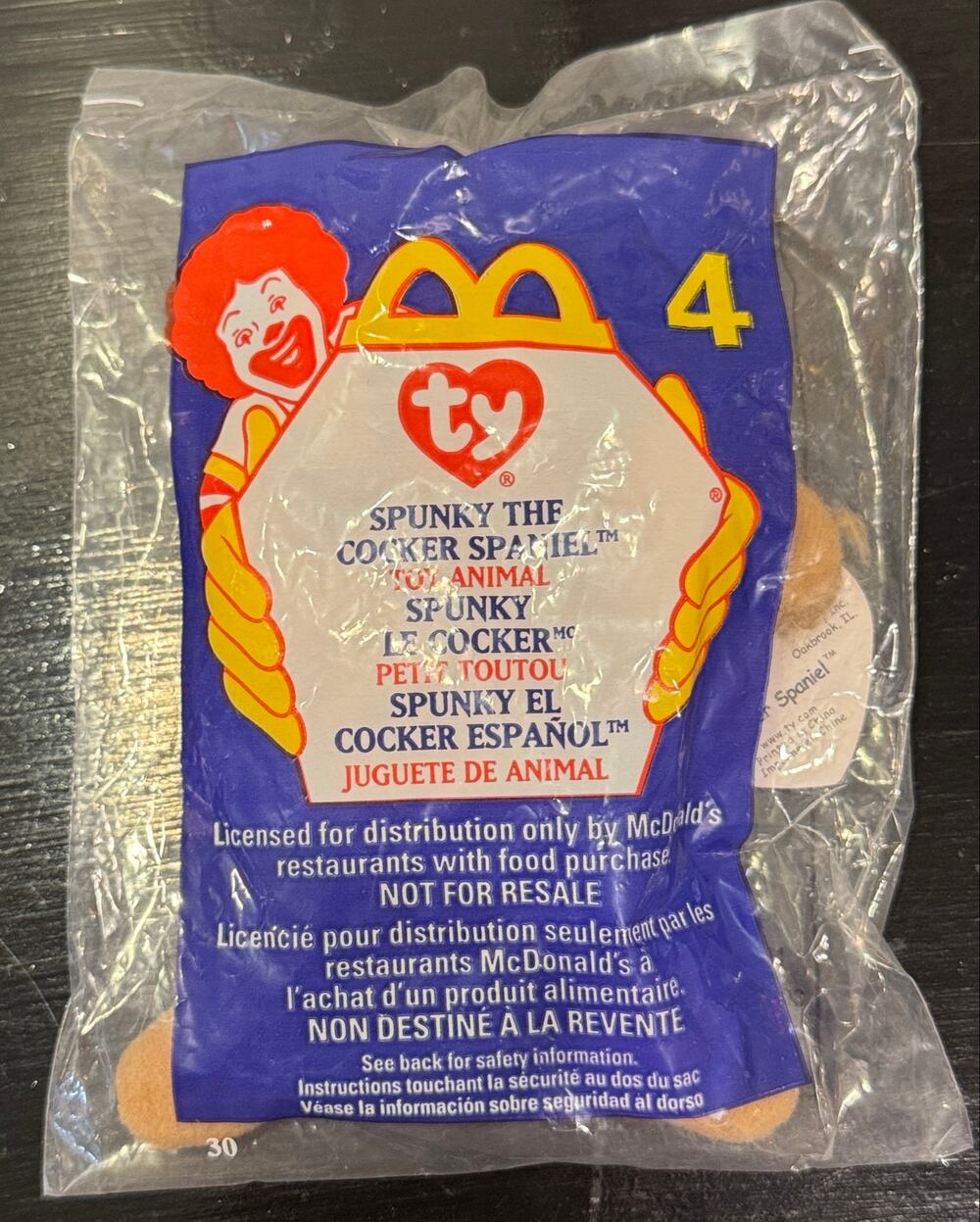 McDonald's Ty Beanie Baby 1999 Spunky the Cocker Spaniel #4